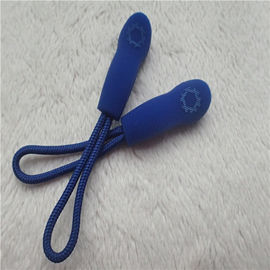 Radian Blue Rubber Zipper Puller With Anti - Slip Dots Smooth And Durable