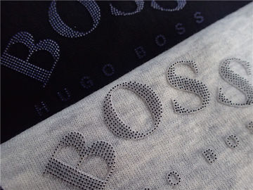 Durable Heat Transfer Garment Labels Brush Dots 3D Colorful Logo