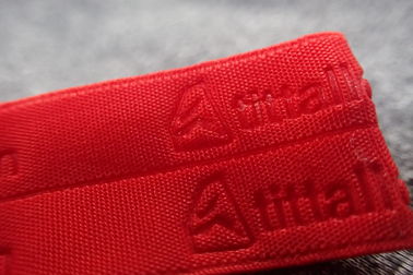 Red Embossed Sportswear Woven Band