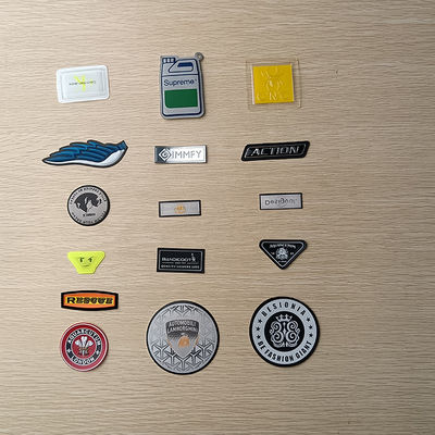 3mm Thick 3D Debossed Name Logo TPU Badges Patches Labels for Bags