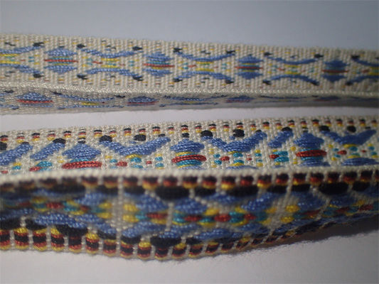 Custom Woven Cotton High Strength Jacquard Tape Colorful National Style