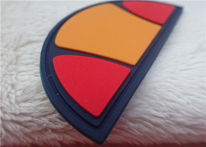 Multiple Color Semicircle Rubber Logo Patches For Bag Decoration
