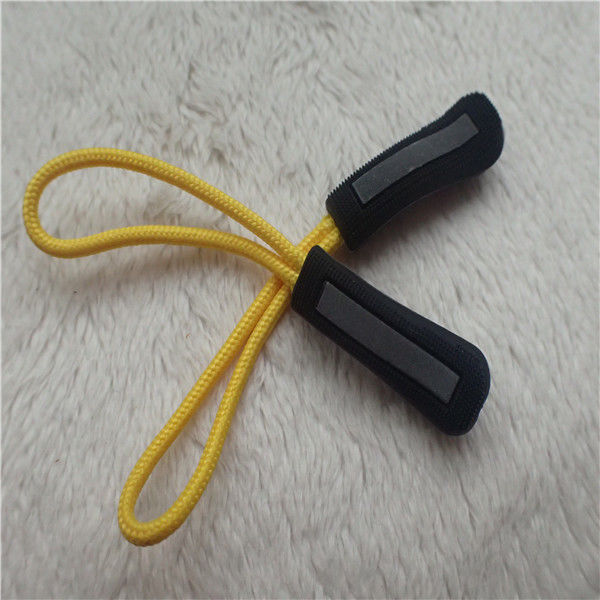 Reflective Silver Injection Rope Rubber  Zipper Puller For Garment Decoration