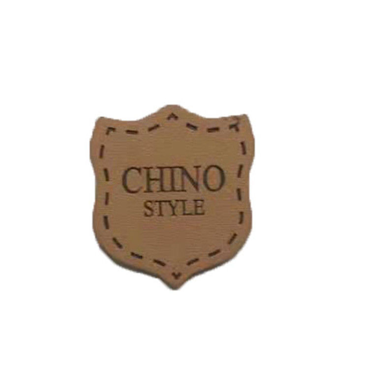 Cowboy Clothing Logo Badges Heat Press Emboss Genuine Leather Patches For Jeans