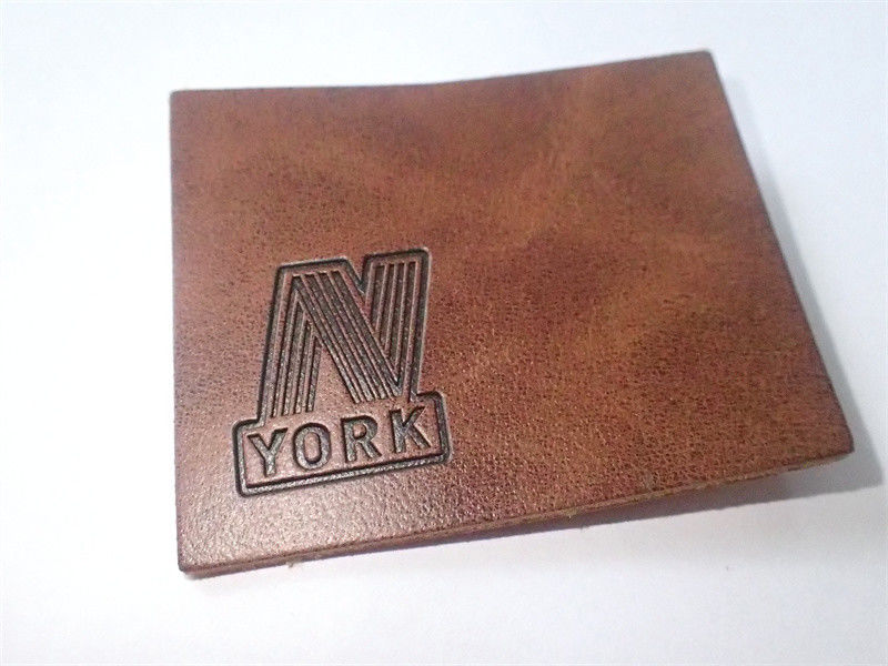 Custom Leather Label Design Clothing Embossed Leather Patches For Garment