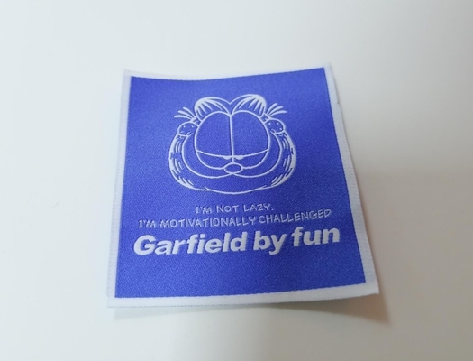 Customized Design T Shirt Woven Label , Garment Neck Woven Label
