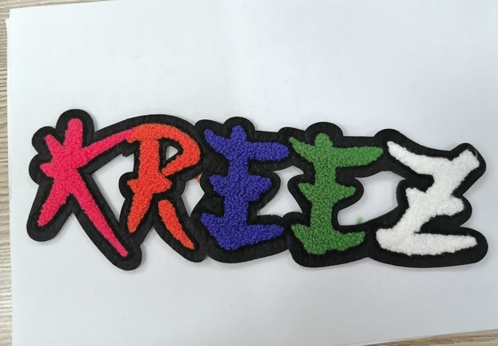 Towel Heat melting Embroidered Sew On Labels Garment Washable Patches