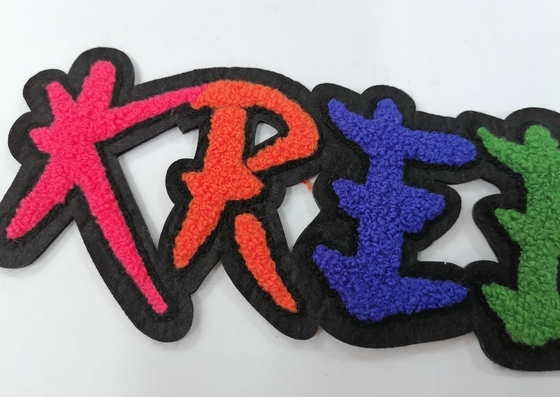 Towel Heat melting Embroidered Sew On Labels Garment Washable Patches