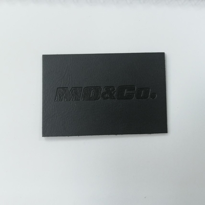 Embossed Logo Suede Microfiber PU Leather Label Washable Eco Friendly