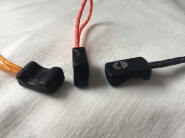 Small Silver Logo Printed Rubber Zipper Puller For Boots Wide Application