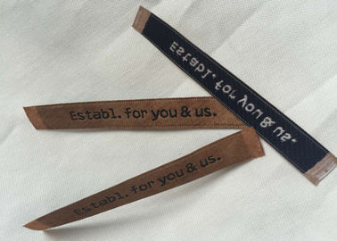 Ultrasonic Cut Classic Woven Clothing Labels For Business 20cm Width
