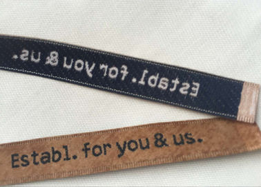 Ultrasonic Cut Classic Woven Clothing Labels For Business 20cm Width