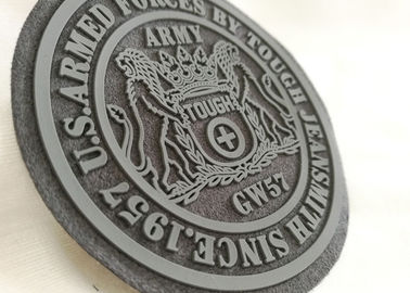 2mm Thickness Rubber Name Labels Police Pvc Patch , Custom 3d Rubber Patches