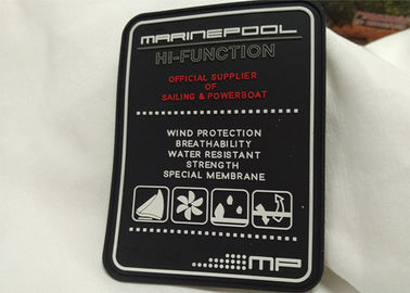 Custom Rubber Logo Patches Silicone Badge For Outdoor Wear / Shoes / Bags