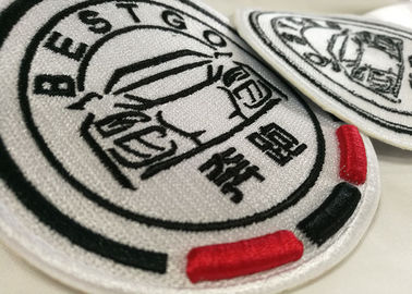 Heat Cut Twill Fabric Custom Clothing Patches Cloth Embroidered Badges