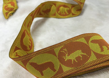 Flower Pattern Elastic Shoe Bands , Jacquard Woven Elastic Band For Underwear Waistband