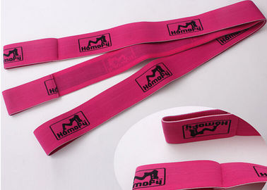 Jacquard Type Stretch Yoga Elastic Band For Exercise , Durable Elastic Fabric Bands