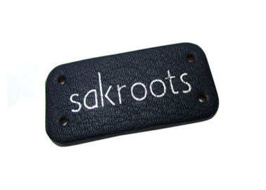 Colorful Custom Embossed Leather Patches For Hats / Bag Light Weight
