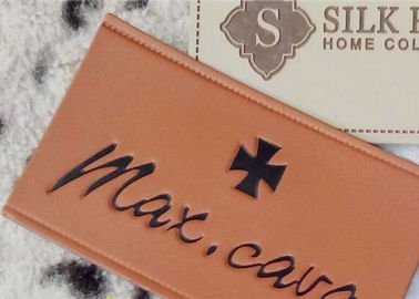 Logo Printable Embossed Leather Patches With  Leather Clothing Labels