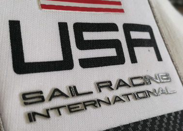 Fashion Logo Design Printed Garment Labels , Flag  Pattern Reflective Patches For Clothing