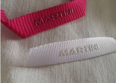 Silk Screen Printing Custom Fabric Tags Labels Shirt Hanger Loop On Garment