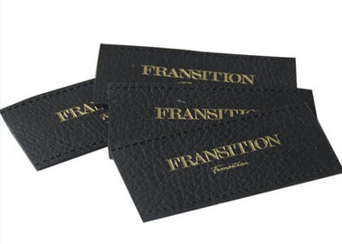 Decorative Recycled Jeans Pu Leather Custom Clothing Patches Embossed / Debossed Logo