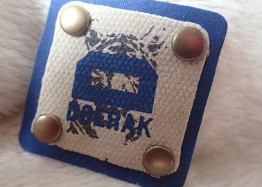 High Density 3D Organic Canvas Screen Printing Label For Children'S Garments