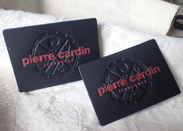 Classic Durable Embossed Leather Patches , Fake / Genuine Leather Label