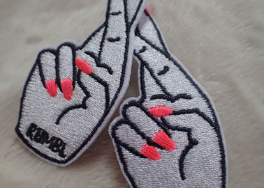 Exquisite And Multicolor Personalised Embroidered Badges , Custom Embroidered Patches For Baby Clothes