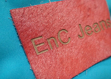 Personalized Metal Logo Genuine Embossed Leather Labels And Tags For Clothes