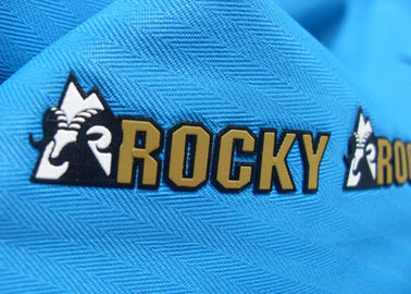 Durable Custom Clothing Patches , Pvc Rubber Printing Heat Transfer Label