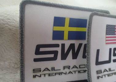 Double Side Polyester Custom Cloth Patches Garment Barcode Printing Label