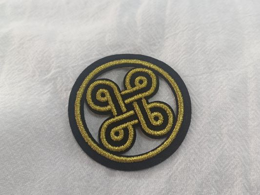 Customized Exquisite Logo Design Full Embroidered On Fabric Patches For Clothing