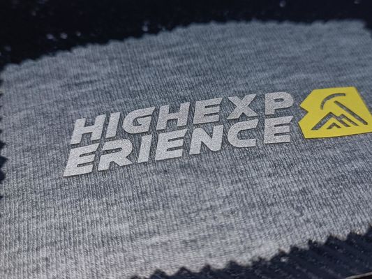 OEKOTEX Logo Washable Patches Custom Refective Silver Silicone Badges