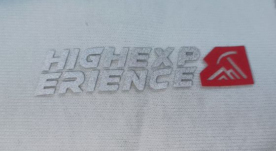 OEKOTEX Logo Washable Patches Custom Refective Silver Silicone Badges