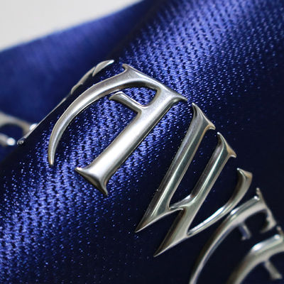 Custom 3D TPU Heat Transfer Patches Silver TPU High Frequency Label For T-Shirts Sportswear