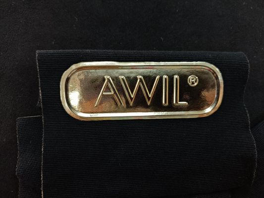 Waterproof Custom 3D TPU Heat Transfer Patches Gold Clothing Patches High Frequency Logo Hook And Loop