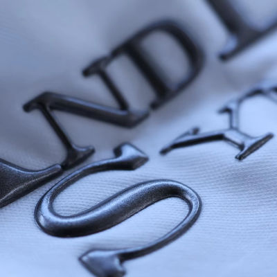 Custom Design Letters High Frequency Embossed Brand Label 3D TPU Logo Heat Transfer Iron on Labels for Clothing