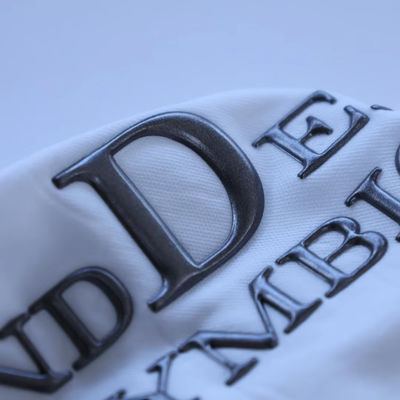 Custom Design Letters High Frequency Embossed Brand Label 3D TPU Logo Heat Transfer Iron on Labels for Clothing
