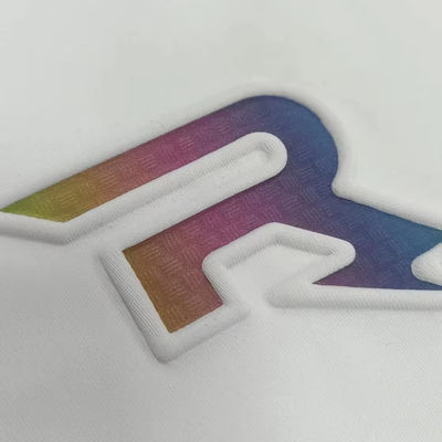 Custom TPU 3D Black Label  Embossed  Heat Press Label TPU Printing Patches for Jersey