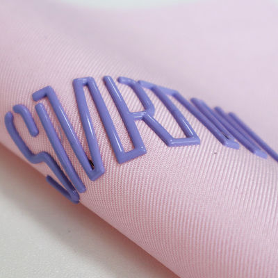 Custom Design Letters High Frequency Embossed Brand Label 3D TPU Logo Heat Transfer Iron on Labels for Clothing