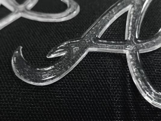 Custom Imitate Ice Semi Transparent Glossy TPU Logo Heat Transfer Badge For Garment
