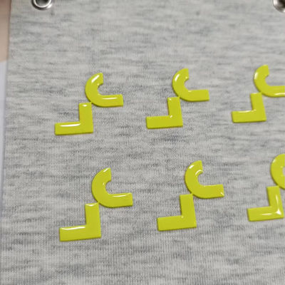 3D Embossed Shine Logo Iron-on Clothes Heat  Rubber Badge Silicone Heat Transfer Patch