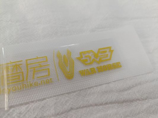 3D Embossed Shine Logo Iron-on Clothes Heat  Rubber Badge Silicone Heat Transfer Patch