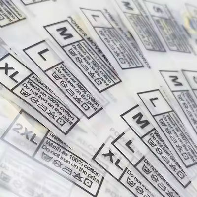 Customized High Quality Clothing Transfer Label Thermal Transfer Label Printing logo Wholesale