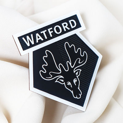 3D Embossed Silicone Heat Transfer Rubber Patches White Label on Garment
