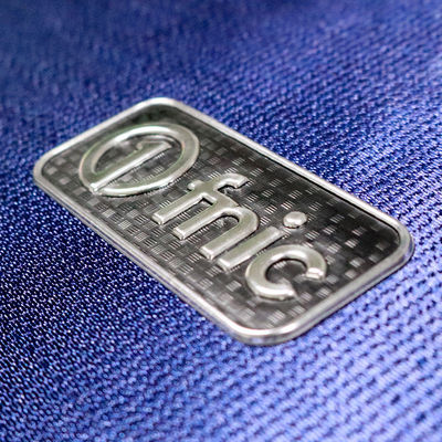 Customized High-Quality Clothing 3D Silver Black Tpu Heat Metal Transfer Logo for Garment