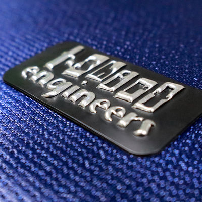 Customized High-Quality Clothing 3D Silver Black Tpu Heat Metal Transfer Logo for Garment