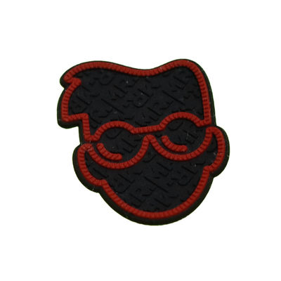 Customized 3D Silicone Label Heat Press Washable 3D Soft Silicone Logo Transfer  Badge