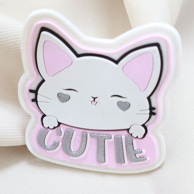 High Quality Silicone Transfer 3D Heat Press Garment Label Silicone Badge for Cloth